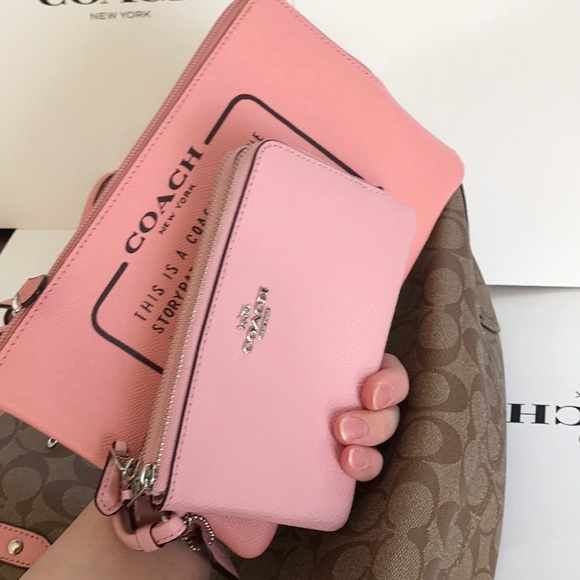 🌸🌸coach reversible tote set🌸 khaki/blush color - Picture 6 of 8